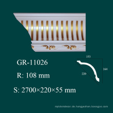 Großhandelspreis wasserdichtes Innendekorprodukt Polyurethan-architektonisches Kronenformteil